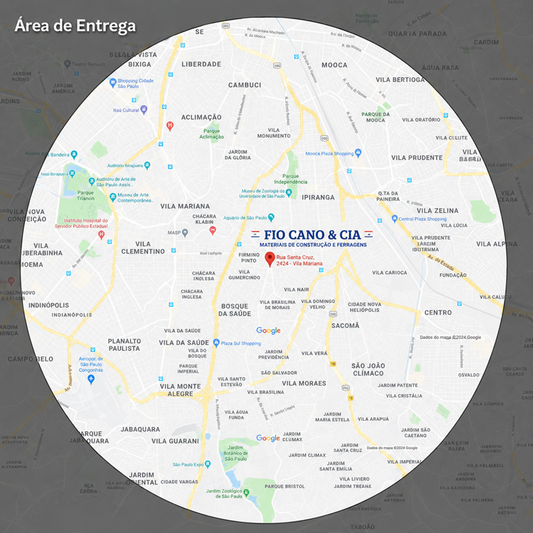 Área de Entrega e Localização